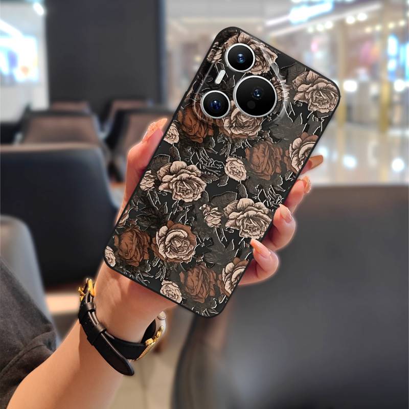 Ölgemälde Staubdichte Handyhülle für Huawei P70 Pro/Pura 70 Pro+ Stoßfestes TPU Langlebig Cartoon Vollständiger Rundumschutz Weiche Hülle