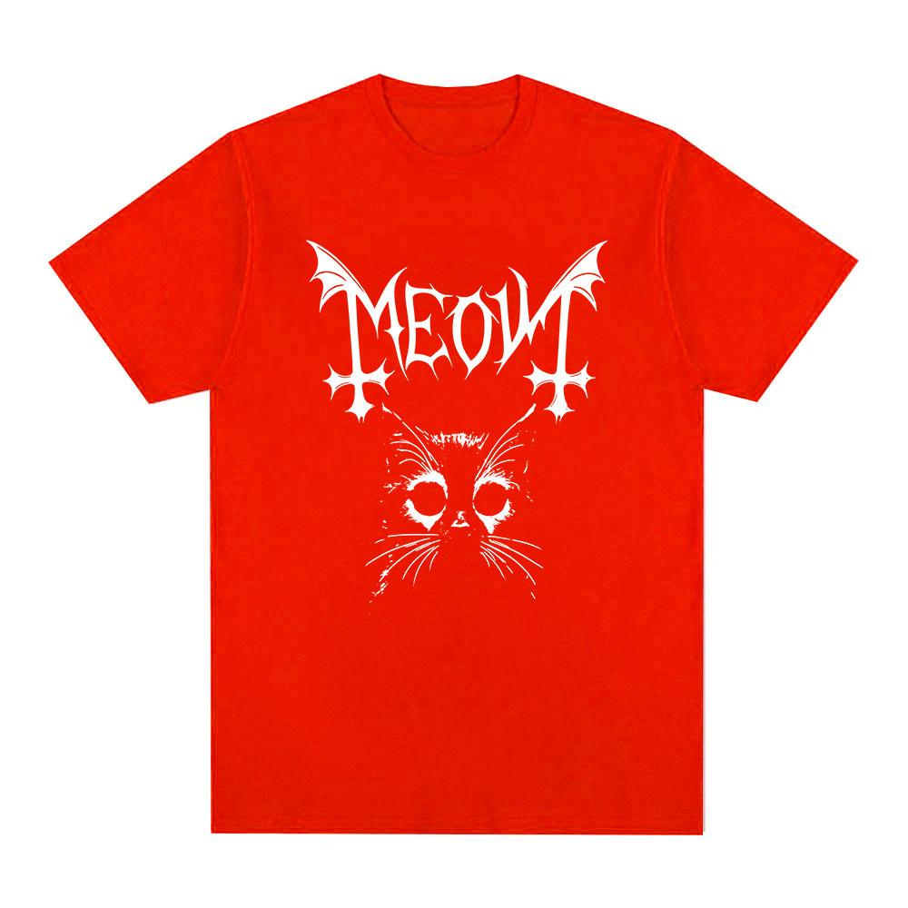Meowl Cat Owl Funny Meme Brainrot Tshirts Mens Clothing Fashion Harajuku Short Sleeves Tees Cotton Summer T Shirts Streetwear