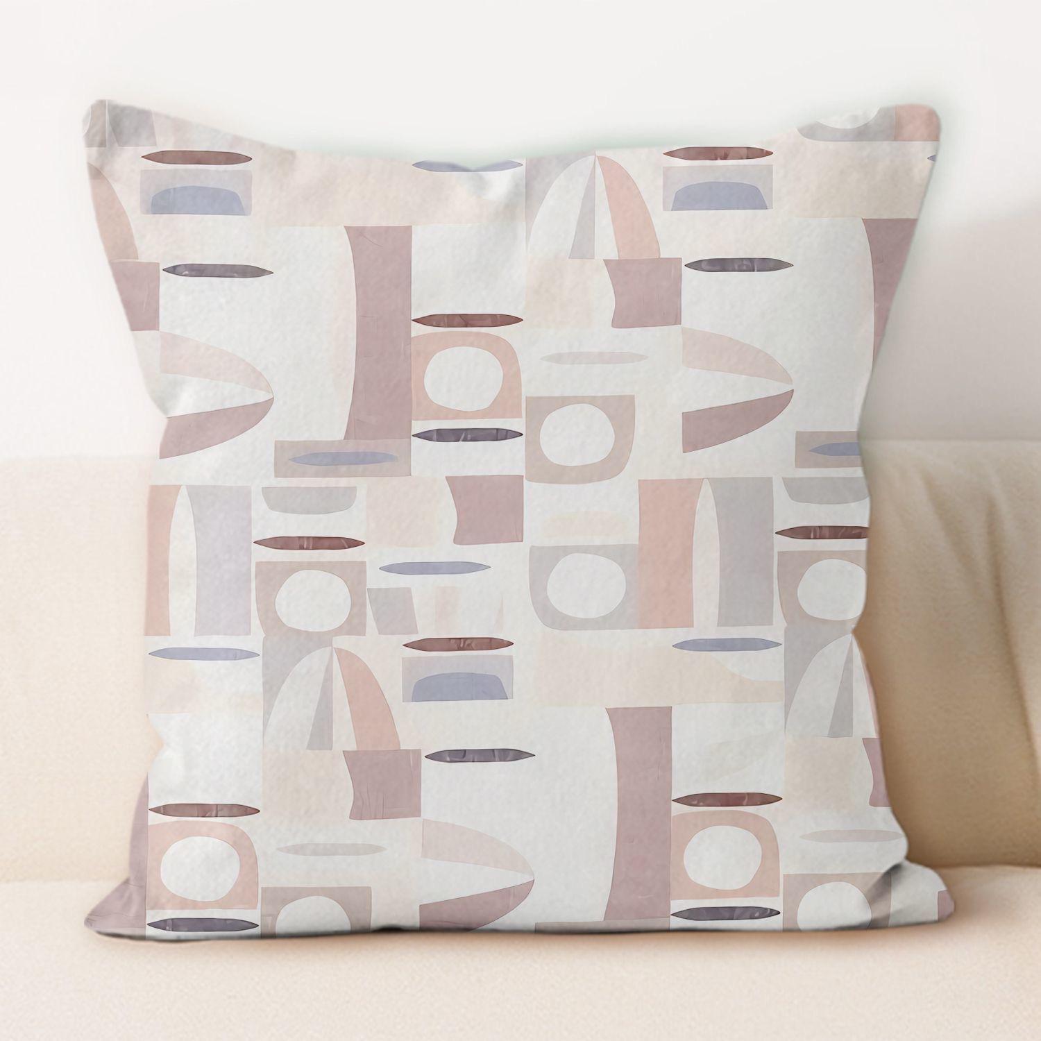 

Кремовый стиль Инс Геометрическая наволочка Домашняя диванная подушка Наволочка 45 * 45Cm