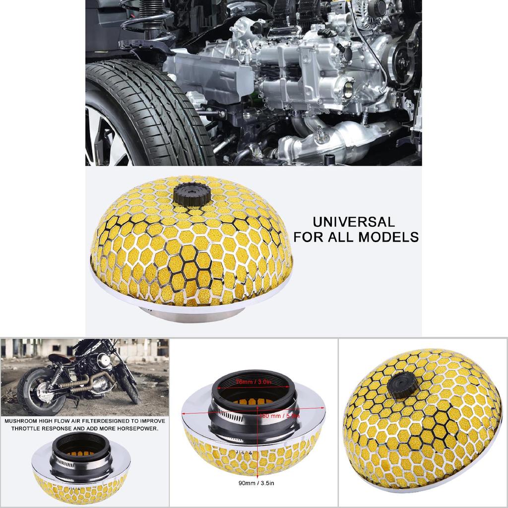 Čistič sání vzduchu do auta čistič houbové pěny s vysokým průtokem univerzální(Žlutá)