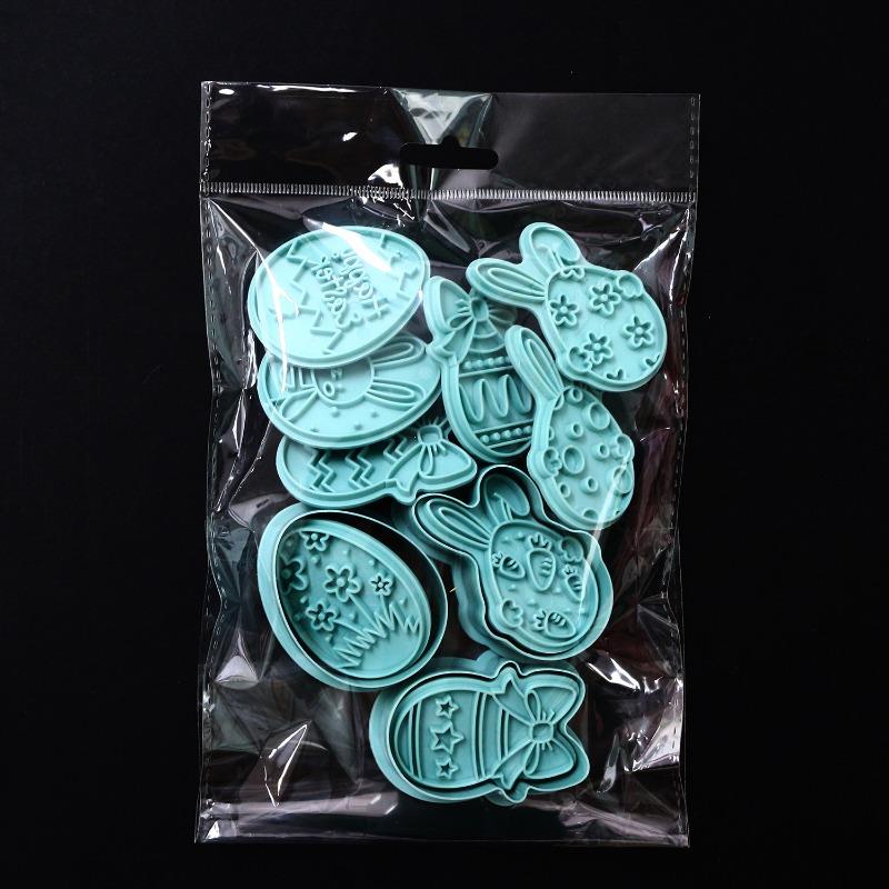 

Форма для печенья, пасхальный штамп, пластиковая 3D-форма для печенья в виде мультяшного кролика, яйцо, кондитерские изделия, выпечка, посуда для выпечки, декор для вечеринки