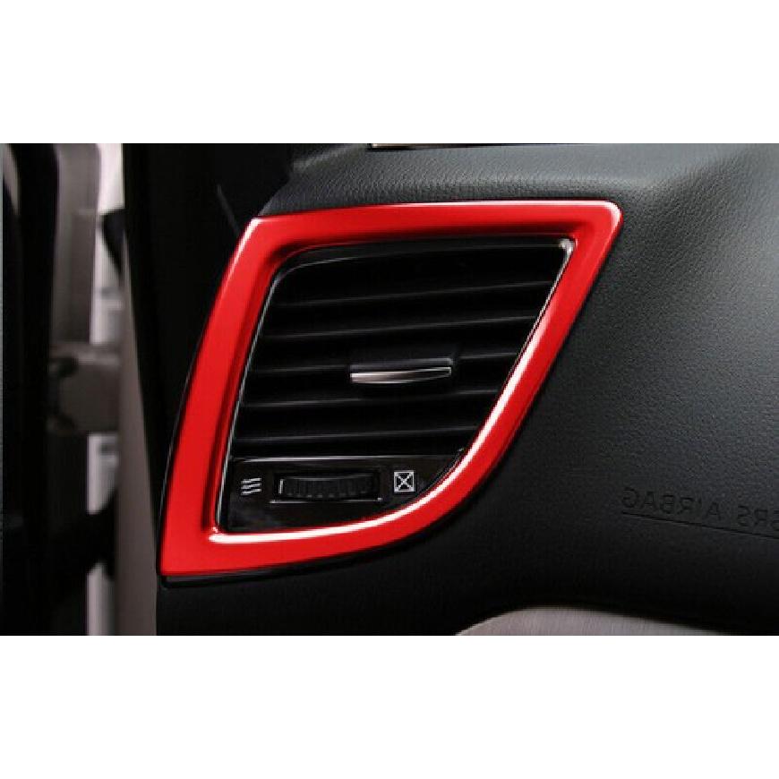 Fit For Mazda 3 Axela 2014- Red Plastic Console L&R Air Outlet Vent Trim 2X