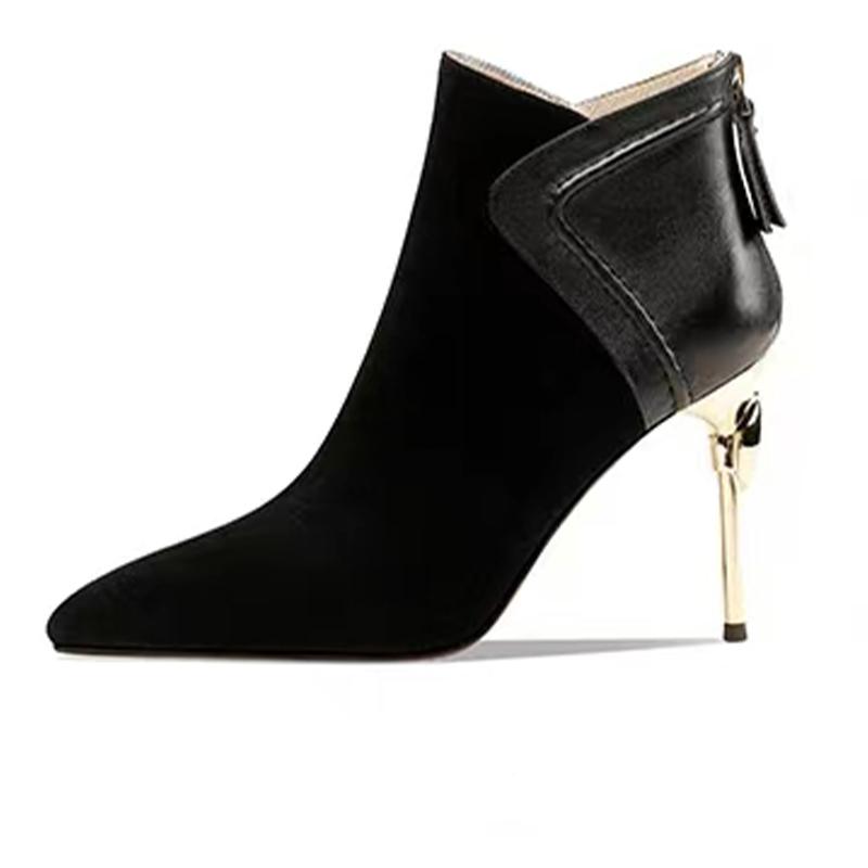 Fashion High Heels Women Ankle Boots Sexy Pointed Toe Designer Shoes Winter Fashion New Pumps 2025 Dress New Luxury Boots Mujer Zapatos