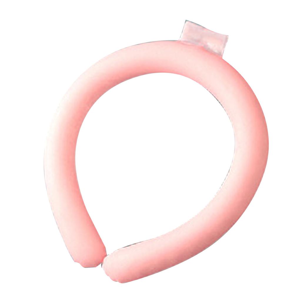 Neck Cooling Tube Reusable Hands Free Wearable Cooling Neck Wrap for Summer Outdoor Pink