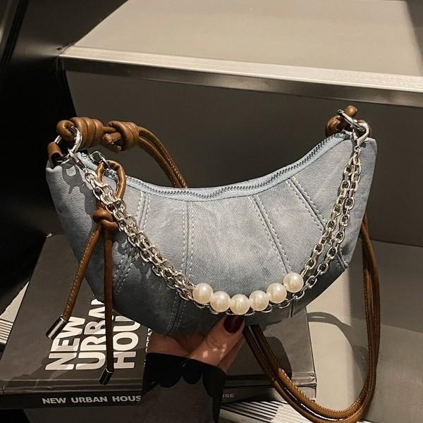 Popular Niche Bag Women's Spring and Summer New Fashion Versatile Messenger Bag Shoulder Dumpling Bag Croissant Bag