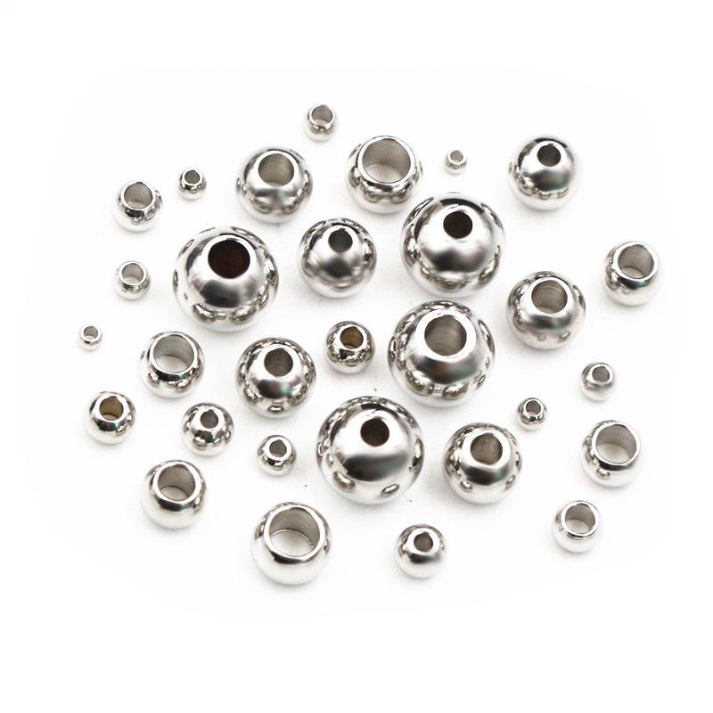 Stainless Steel Colorfast Through-Hole Spacer Beads for DIY Jewelry (30-100 pcs)