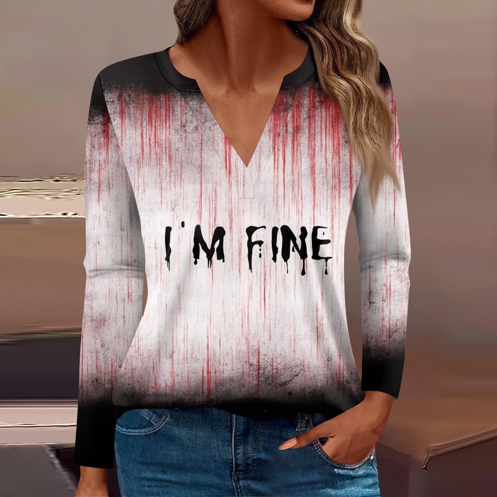 

Жен. Футболка Футболка С принтом Пуговицы Длинный рукав Повседневные Выходные Мода Классический V-образный вырез Обычный Топ XL белый