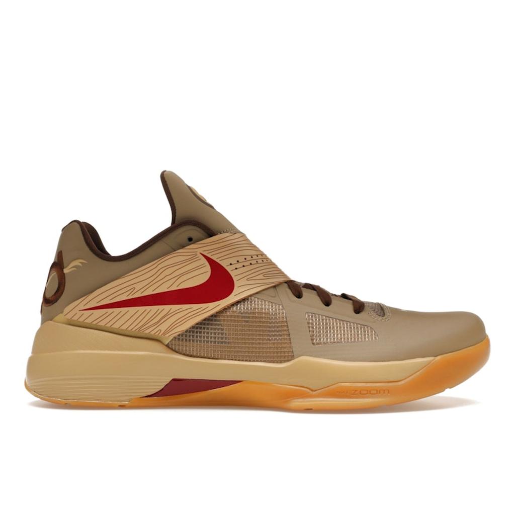 Nike Zoom KD 4 Year of the Dragon 2.0 Men Sneakers Tan Khaki Noble-Red FJ4189-200