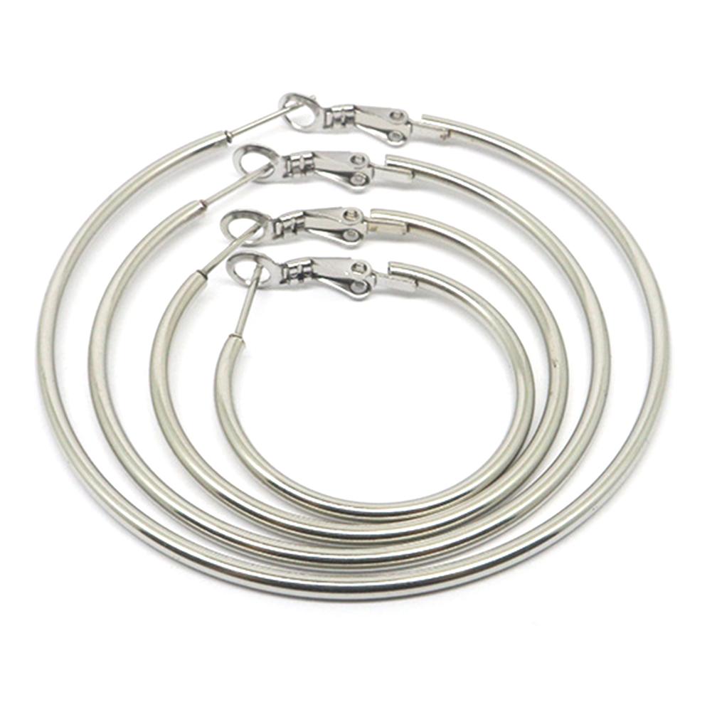 6PCS Round Circle Endless Earrings Gold and Silver 30/40/50mm Circle Earrings Party Wear Earrings Gifts for Birthday Christmas