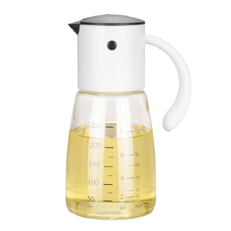Automatic Open Close Oil Bottle Glass Condiment Bottle Heat Resistant Kitchen Oil Dispenser