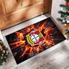 Bayer Leverkusen Football Print Crystal Velvet Rug, Comfortable Water Absorbent Non Slip Indoor Floor Carpet