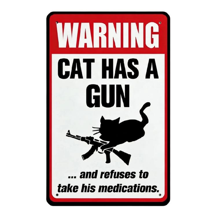 Funny Metal Plaque Humor Filled Pet Lover Aluminum Sign For Wall and Door Decorations for Living Room Garage Or Backyard