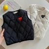 Kids Quilted Plaid Vest for Boys and Girls Warm Sleeveless Jacket for Fall and Winter