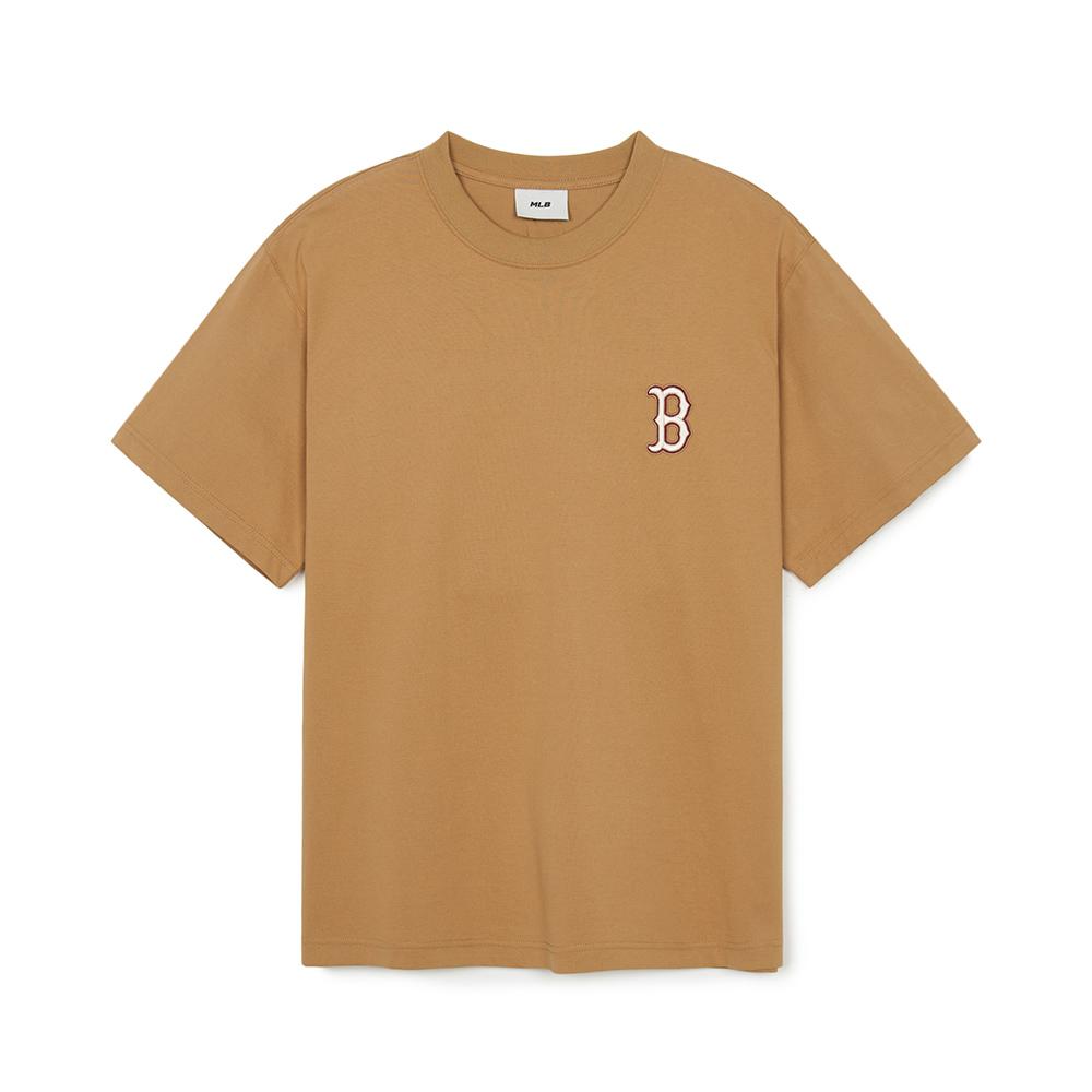 MLB Monogram Collection Boston Red Sox T Shirt Unisex Brown 3ATSM0344-43BGS L