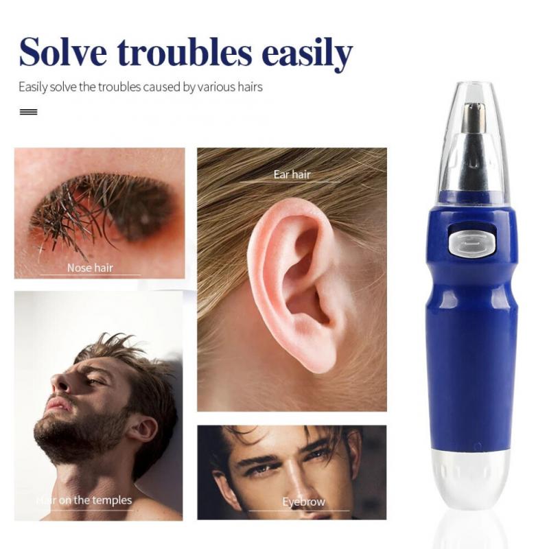 Electric Nose Trimmer Nasal Ear Face Hair Eyebrow Remover Cordless Shaver Clipper