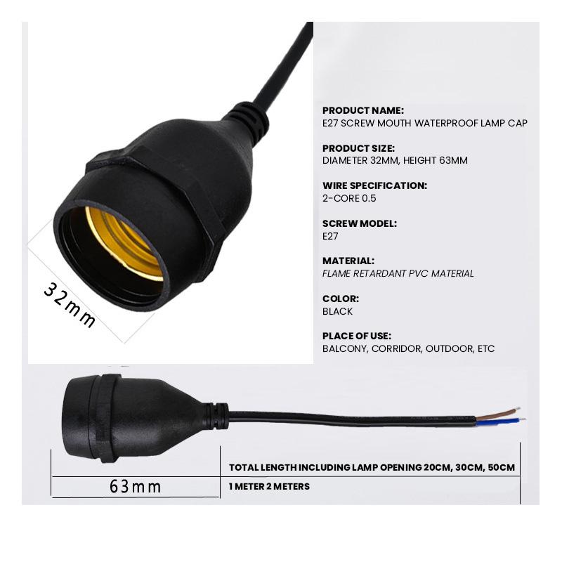 Wasserdichter E27-Lampenfassung für den Außenbereich Dekorative Lampe für den Bauernhof