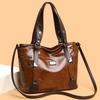 Vintage Women'S Tote Bag 2026 New PU Leather Shoulder Bag Large Capacity Handbags Retro Style Crossbody Bags For Women