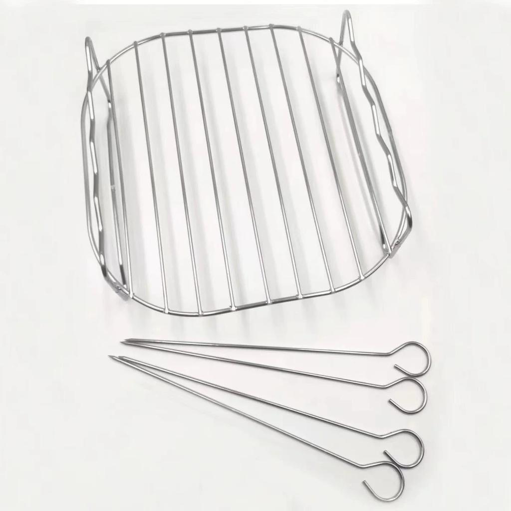 BBQ Air Electric Fryer Accessories 430 Stainless Steel Double Layer Grill Rack Steam Rack Air Fryer Rack Kitchen,Dining & Bar