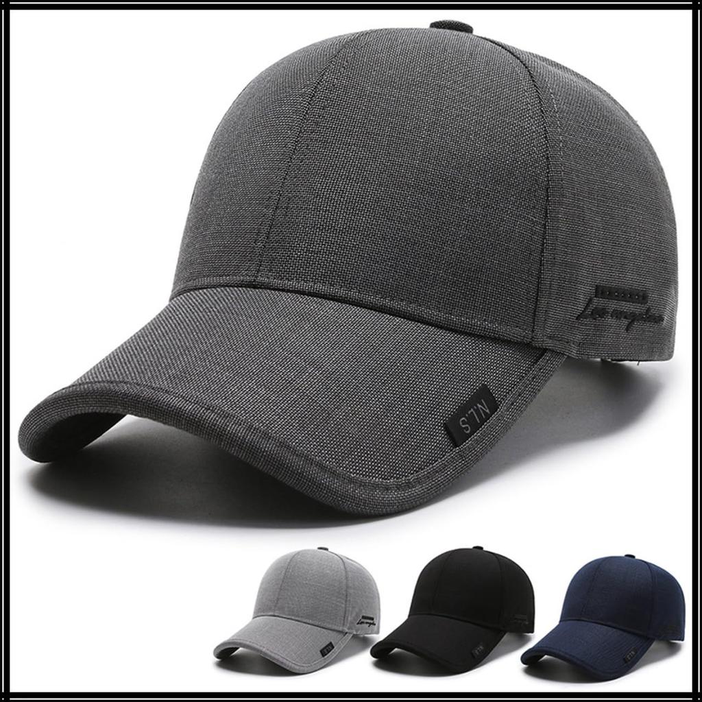 Baseball Dome CZA475 [White Fang] Hat, Cap, Men's, Cap, Embroidered, Logo, Sunshade, Casual, Shape, Spring, Summer, Autumn, Men's, (Light Gray)