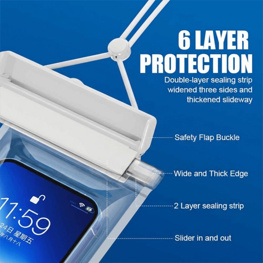 Hanging Neck Phone Bag Hanging Rope Mobile Phone Pouch Waterproof Phone Bag Swimming