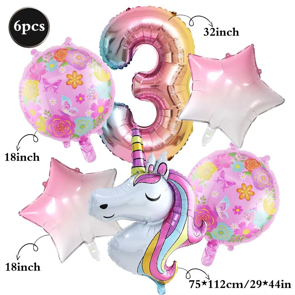 Cartoon Unicorn Birthday Party Decorationa  Unicorn Theme Bleware Paper Plate Cup Tablecloth Birthday Party Decor Supplies