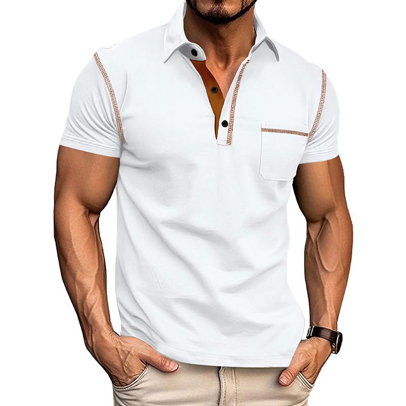 Summer Men Clothes Short Sleeve Lapel Golf Polo Shirt Men Businesss Casual Fashion Tops Polo Shirt
