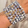 Chinese Style Blue And White Porcelain Bead Bracelet With Butterfly Pendant Handmade For Gift Travel Souvenir