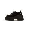 Small leather shoes women's autumn and winter new models heightened platform black lace-up Mary Jane