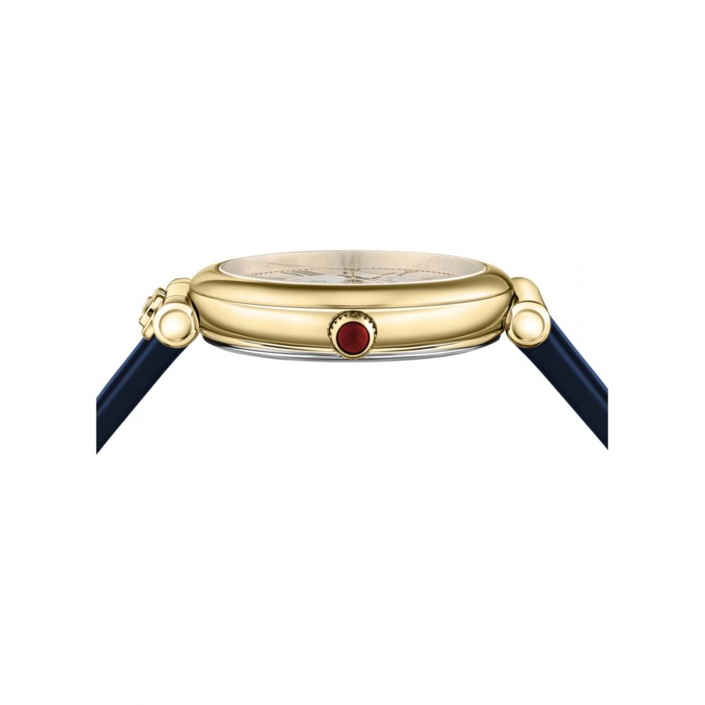 Salvatore Ferragamo Ferragamo Ora Moonphase Strap Watch Blue Gold Silver