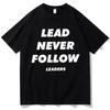 Chief Keef Lead Never Follow Leaders Women Cotton T-Shirt O Neck Loose Casual TShirt Gift Unisex Short Sleeve Shirts Tees Tops