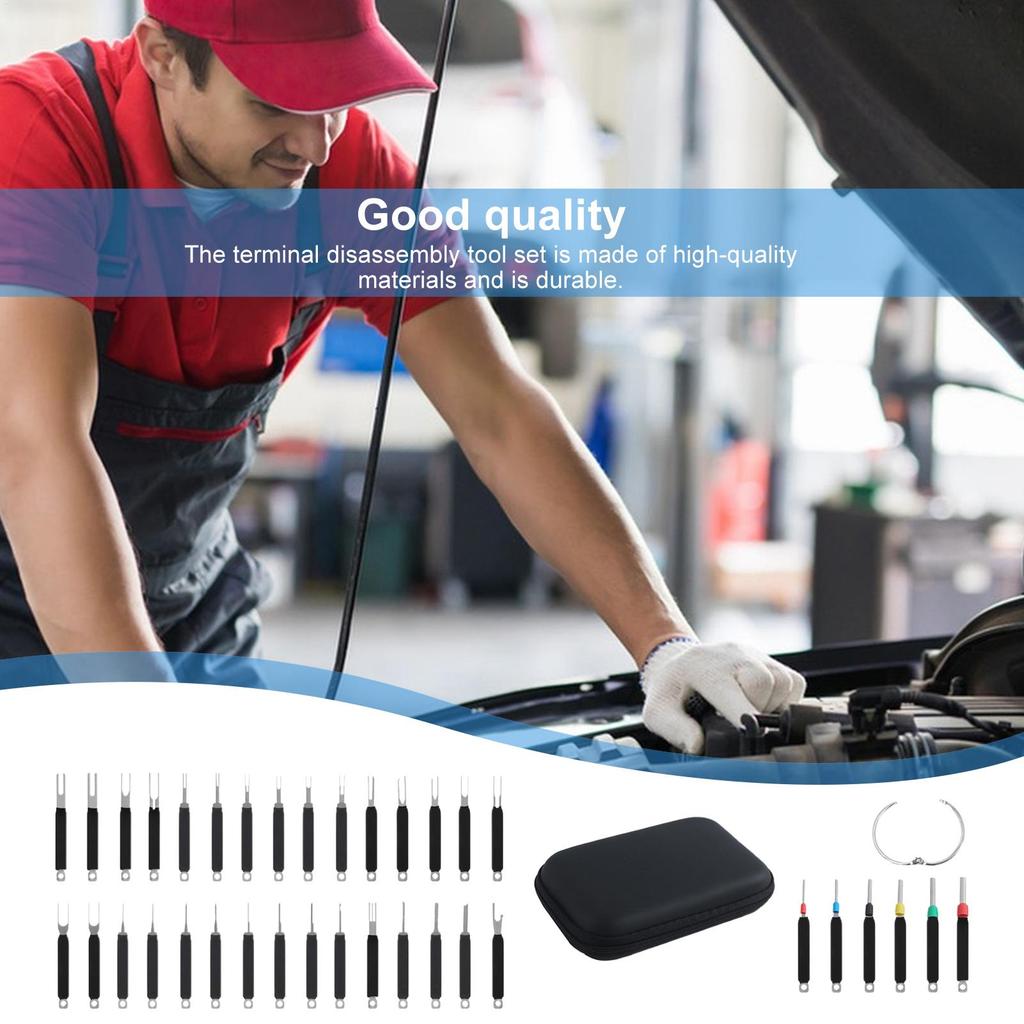 36pcs Depinning Tool Terminal Remover Electrical Connector Automotive Wire Appliance Panel Removal Door Trim Harness