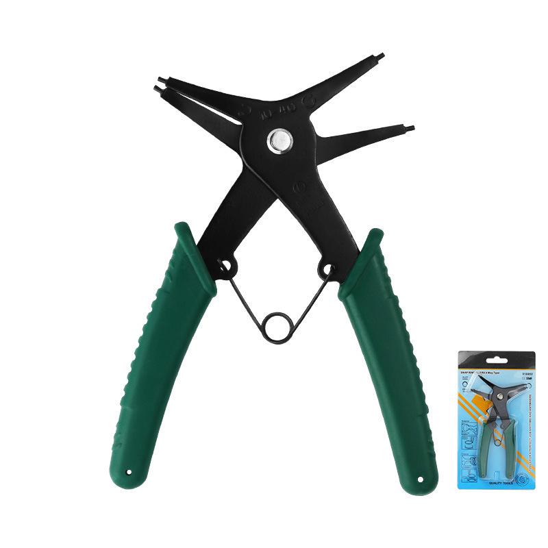 1Pc 2 in 1 Snap Ring Plier 4 Way Type Circlip Pliers Multifunctional Professional