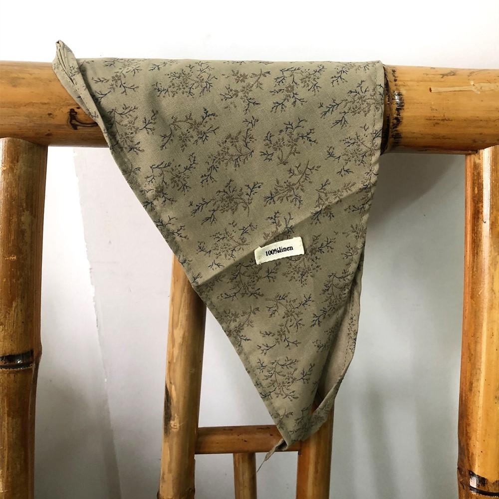 Johnature Korean Floral Triangle Scarf Four Seasons Versatile Casual Print Decorative Scarfs Women