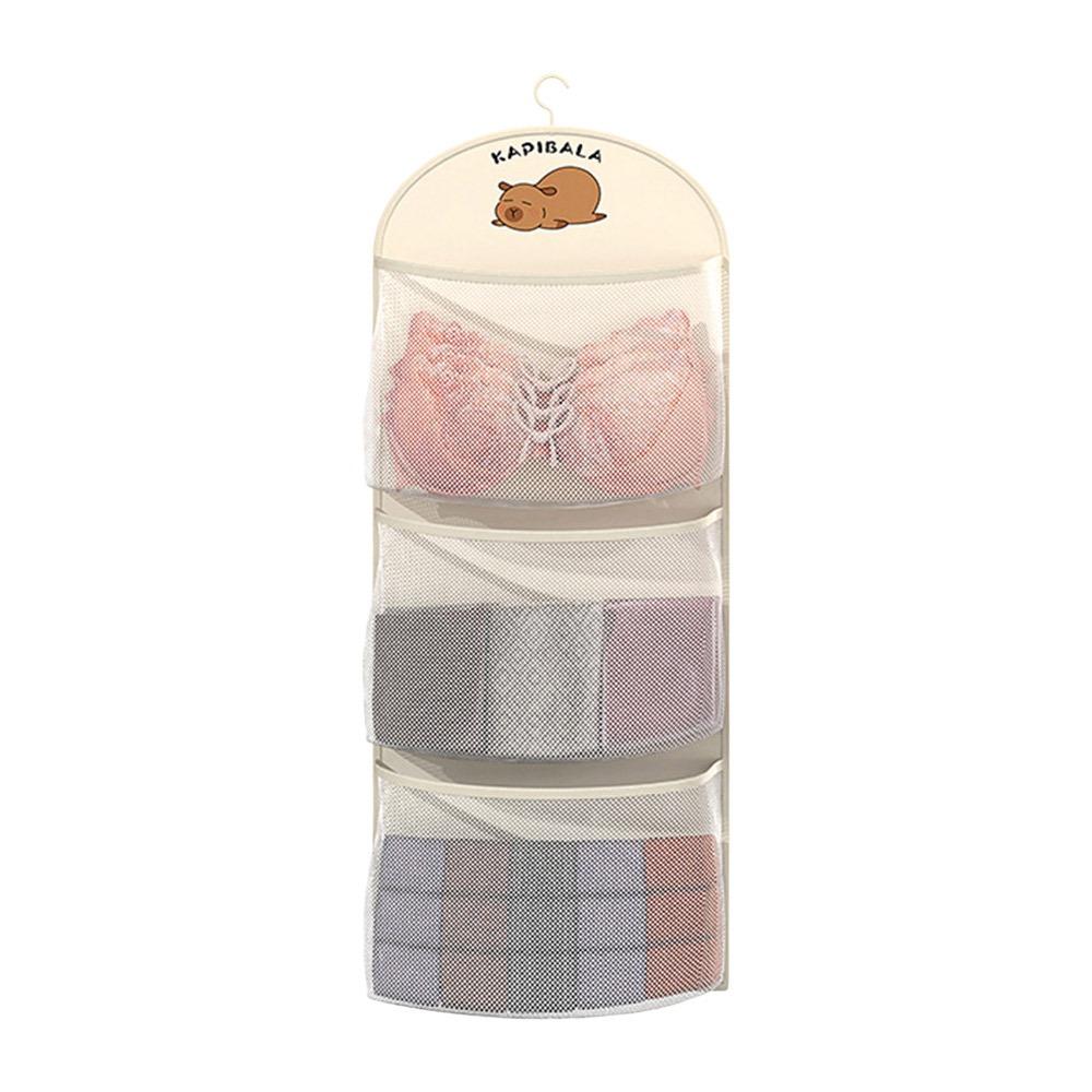 Capybara Socks Hanging Bag Large Capacity Wardrobe Organizer New Underwear Storage Bag