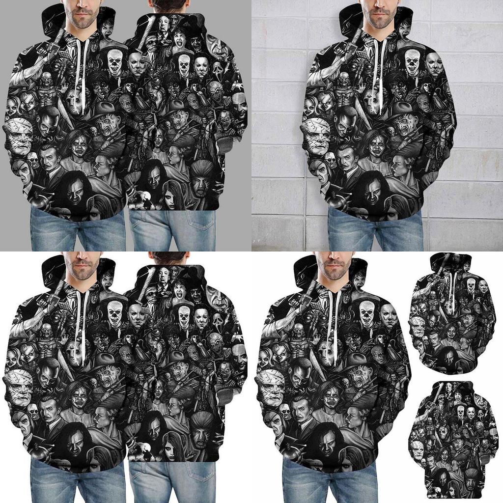 Soft And Comfortable 3d Printed Skull Hoodie For Men And Women With Drawstring Hood