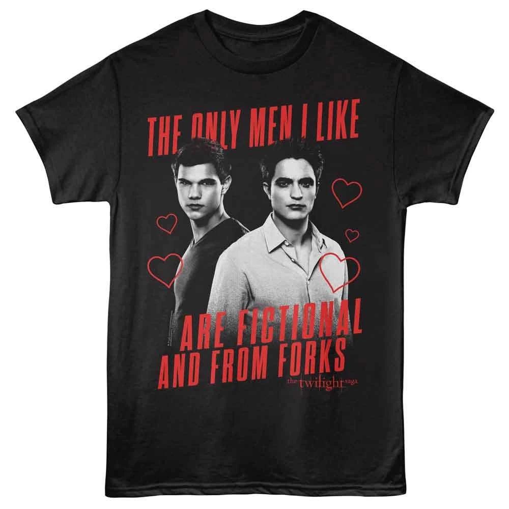 Twilight - Fictional And From Forks - Front Print Solid Children s T-shirt - Black 140