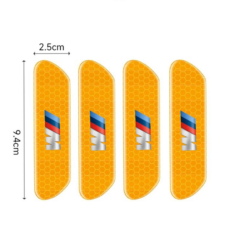 4Pcs Car Door Sticker Safety Warning Reflective Mark For BMW G80 G06 G07 G42 G14 G15 G16 F82 X1 X3 X5 X7 M1 M2 M3 M4 M5 M6 M7 YL6