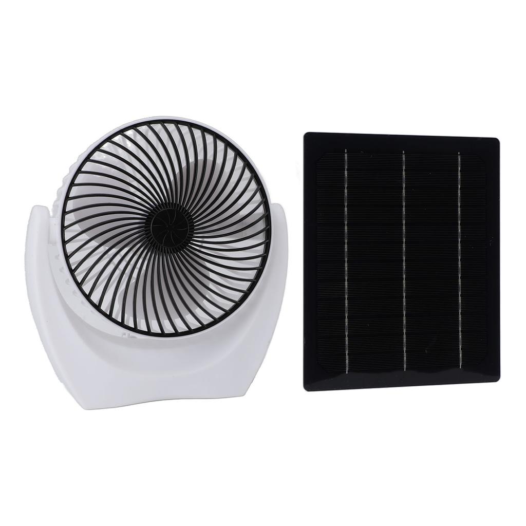 Campingový ventilátor se solárním panelem 4,5W solární ventilátor Tichý USB ventilátor pro venkovní piknikové grilování