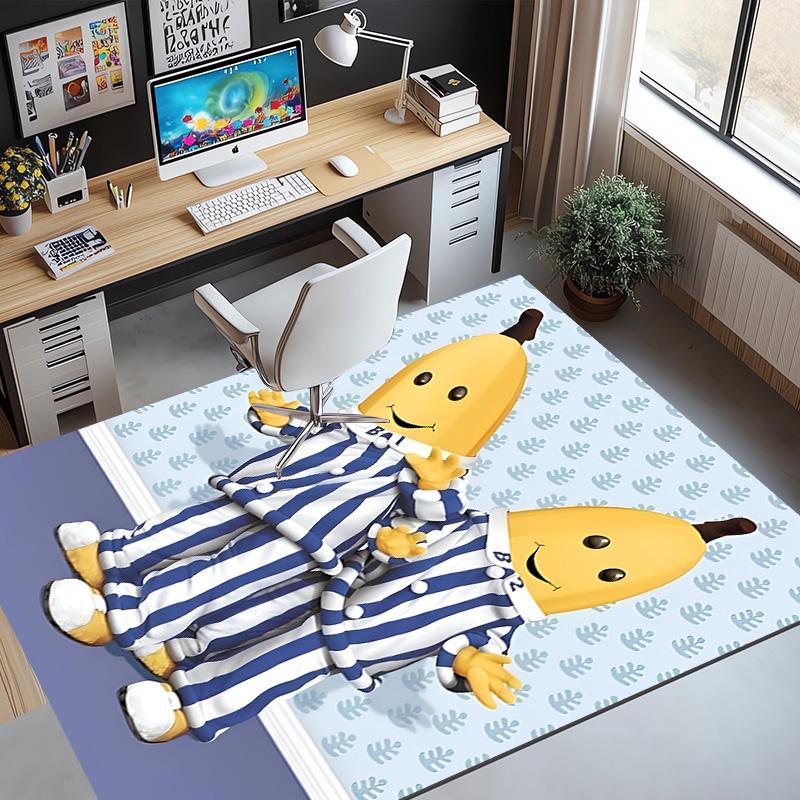 Bananas in Pyjamas Pattern Rug, Indoor/Outdoor Mat, for Picnic, Gameroom, Bedroom, Office, Living Room, Home Decor Carpet, Birthday Gift