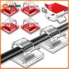 50/10PCS Clear Adhesive Cable Clips Outdoor Indoor Cable Management Wire Organizer Strong Stick Cord Holder for Under Desk Car