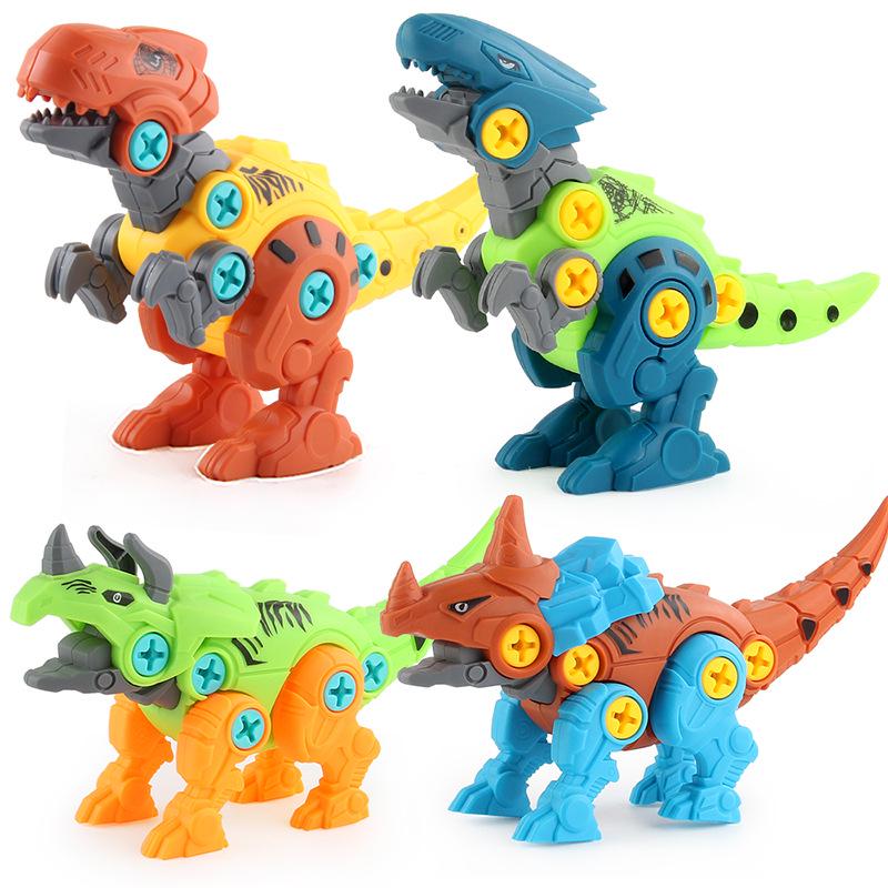 Boy's Dinosaur Building Set with Electric Drill and Nuts