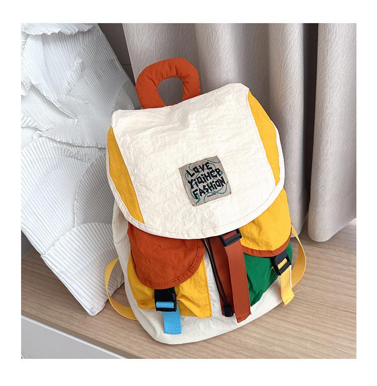 Letter Pattern Outdoor Leisure Parent Child Backpack With Nylon Material For School Use