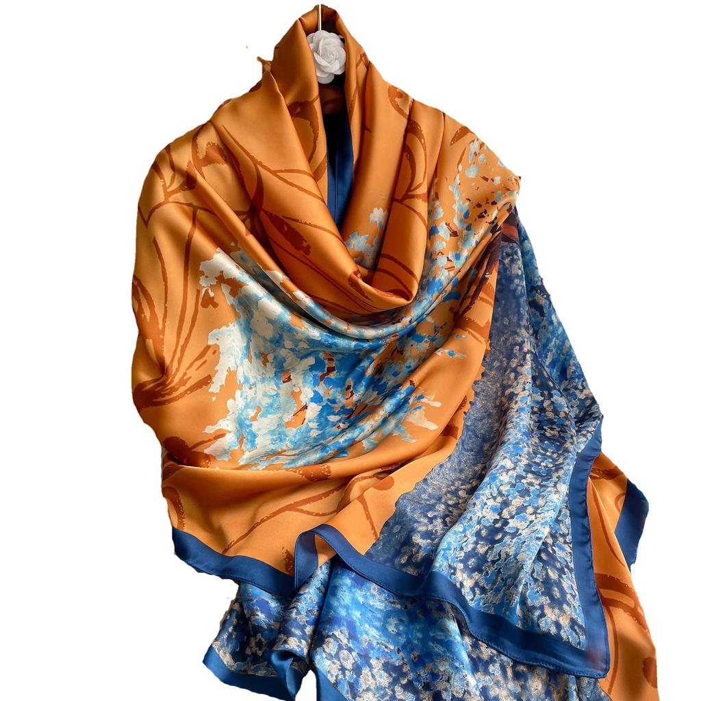 Hochwertige, luxuriöse Seidenschals, Stirnband, Schals, Halstuch für Damen, Ketten-Seidenschal, dekorativer Schal für Damen