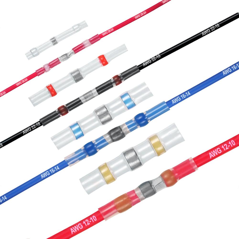 

Solder Ring Terminal 50pcs Mount Solder Ring Heat Shrink Intermediate Connection Terminal Heat Shrink Tube Terminal