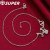 925 Sterling Silver AAA Zircon Heart Shaped Love Pendant Necklace Jewelry