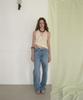 Eopaeleolakaibeu Fem Flower Halter Top - Cream