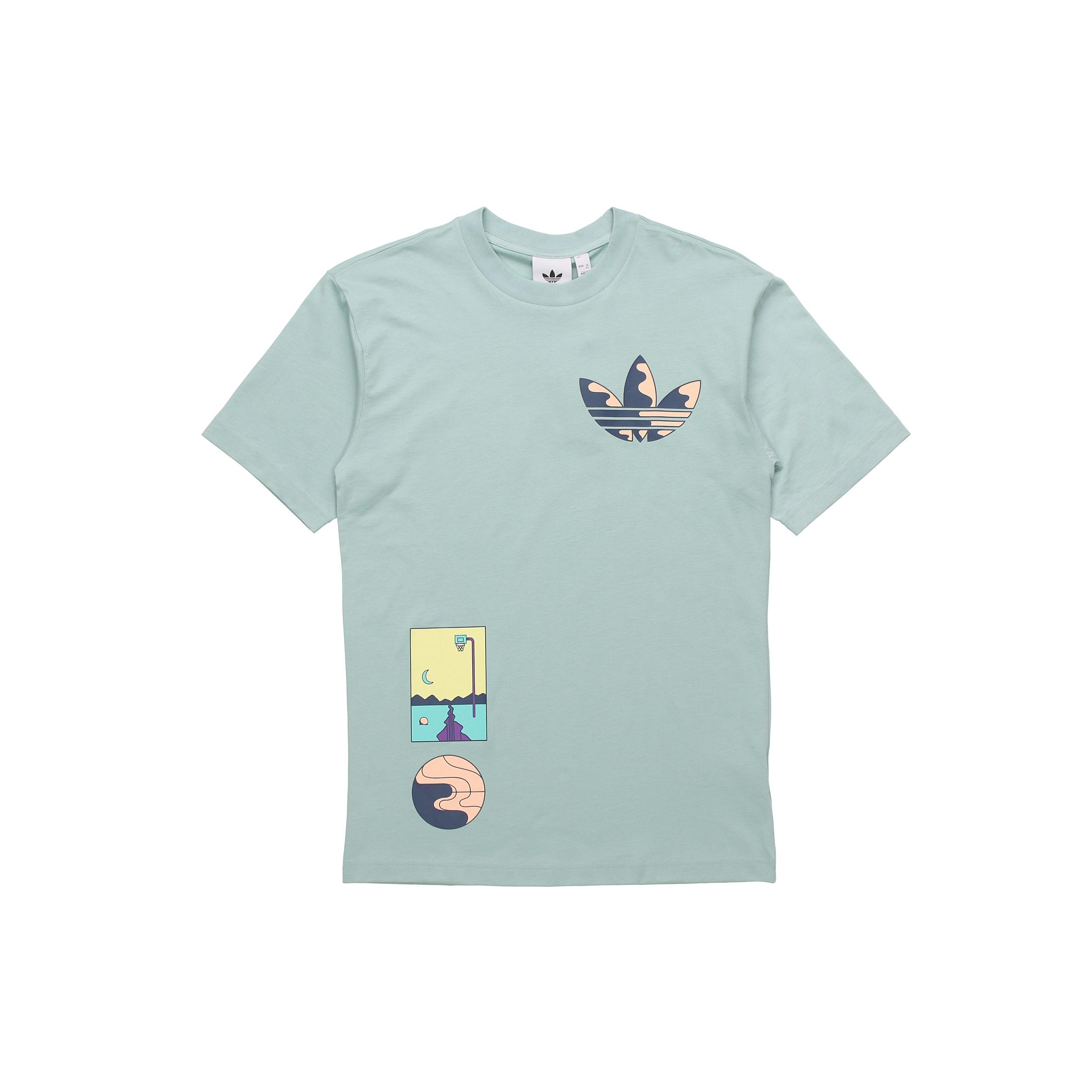 Мужская футболка Adidas Originals Серо-зеленая GN3903 XS