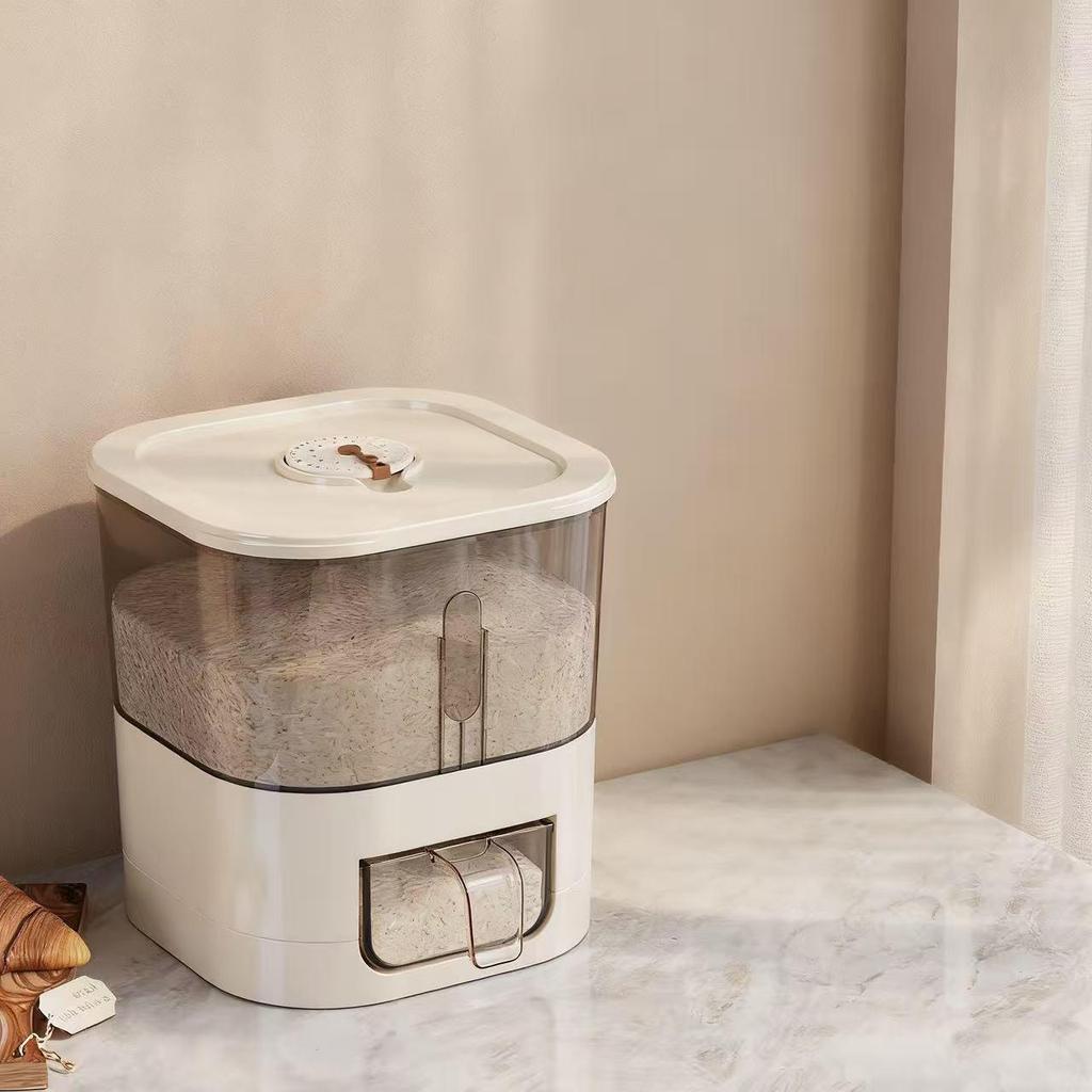 2025 Model Airtight Rice Storage Container: Moisture & Insect-Proof, Flour Barrel, Home Use