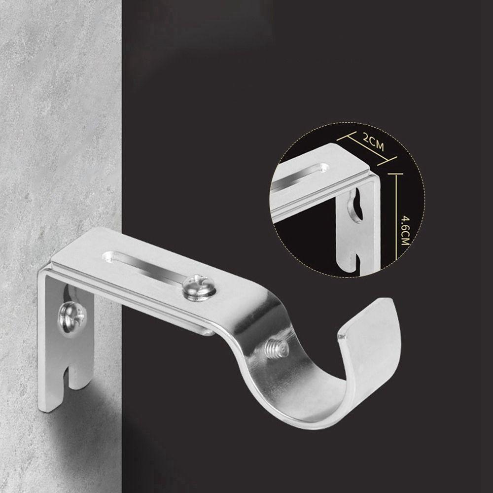 With Screws Adjustable Heavy Duty Extendable Curtain Rod Holder Curtain Rod Bracket Window Hardware Curtain Rod Support