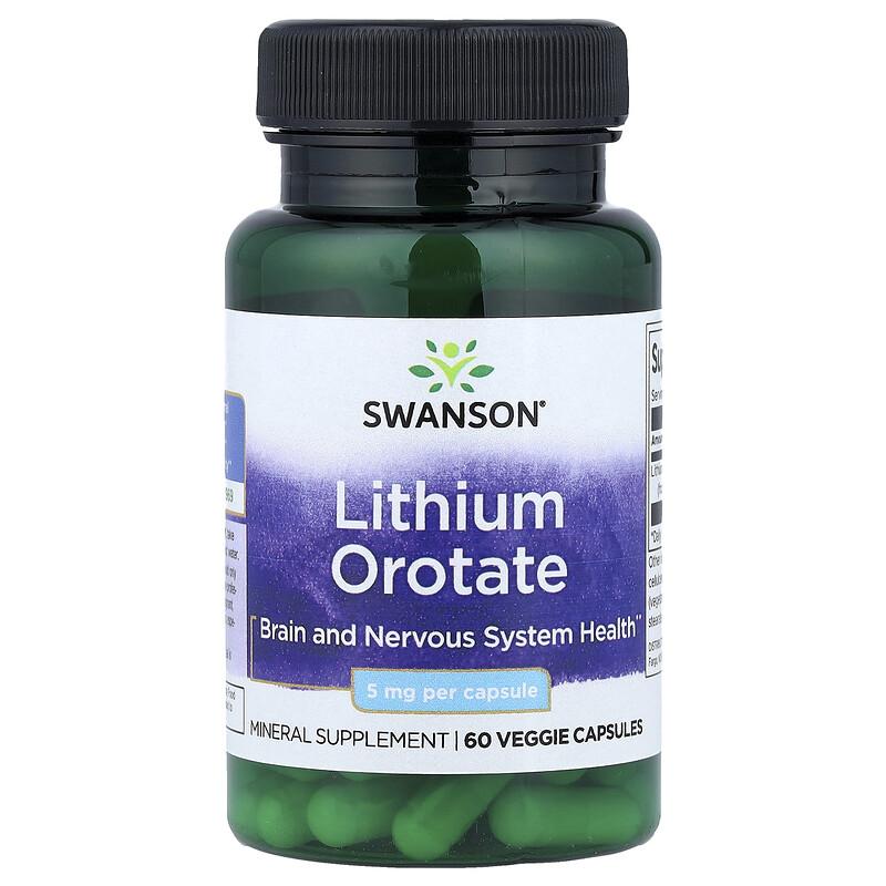 Swanson Vitamins Litiumorotat, 5 mg, 60 vegetabilske kapsler sold by Joom